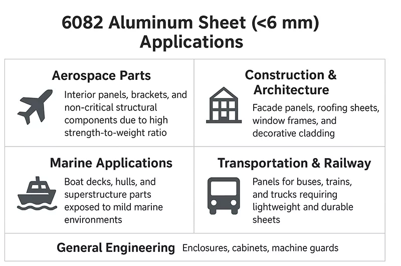 6082 Aluminum Sheet Applications